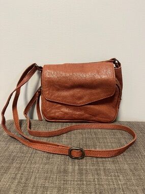 Day and Mood Rust Crossbody Shoulder Bag - Leather